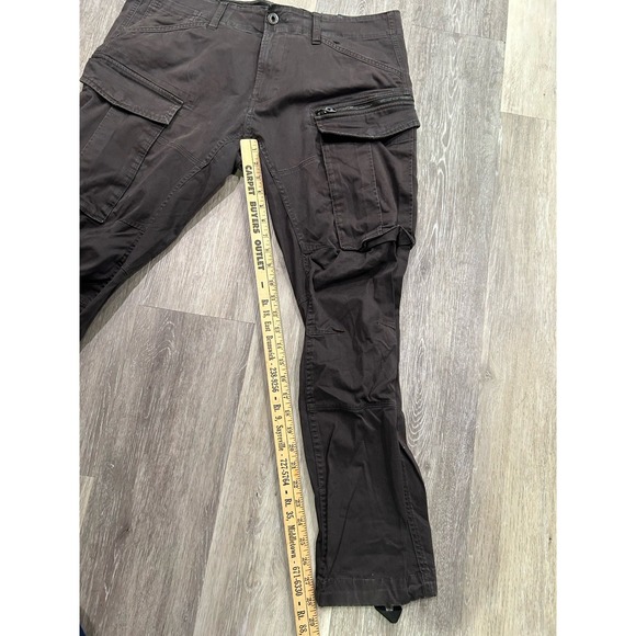 G Star Raw Rovic Zip 3D Straight Tapered Cargo Pants Utility Chino Size 38x28 - Picture 4 of 9